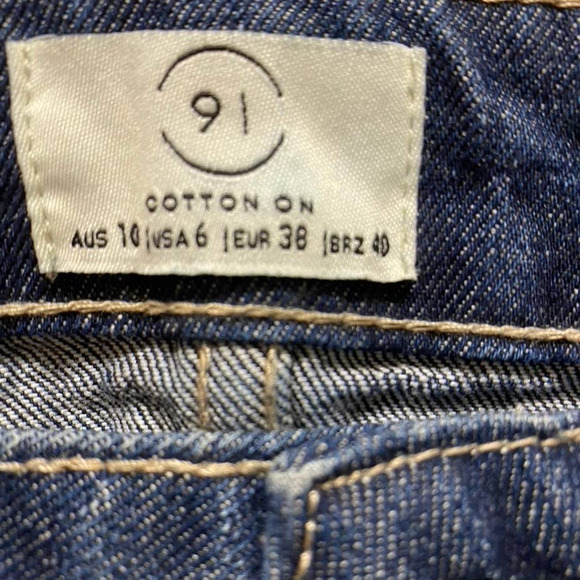 Cotton On Mid Wide Crop Button Front Jeans - Picture 5 of 8